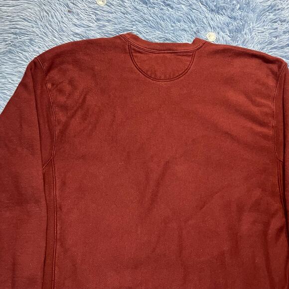 VINTAGE Champion Logo Crewneck Sweater Size 2XL Mens Classic Burgundy Y2K - Picture 7 of 10